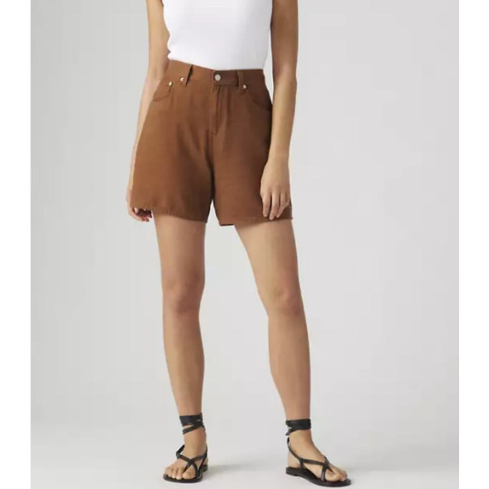 Levi's High Rise Baggy Linen Blend  Women's Shorts Size 29